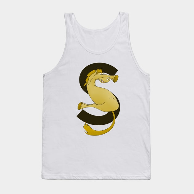 Monogram S Pony Tank Top by mailboxdisco